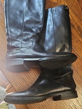 Banana Republic Black Leather Riding Boots 7